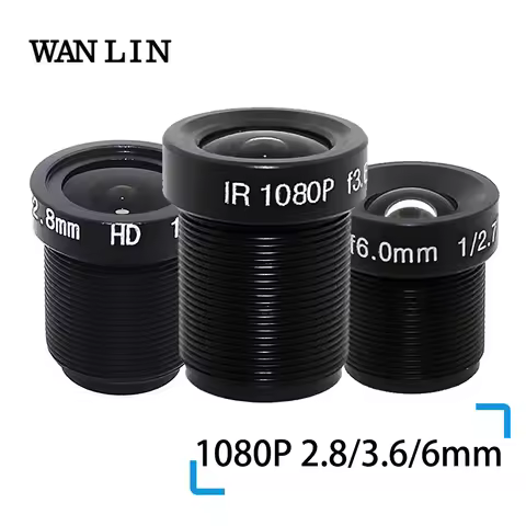 WANLIN 1080P 2.8/3.6/6mm CCTV LENS Security Camera Lens M12 2MP Aperture F1.8, 1/2.5" Image Format S