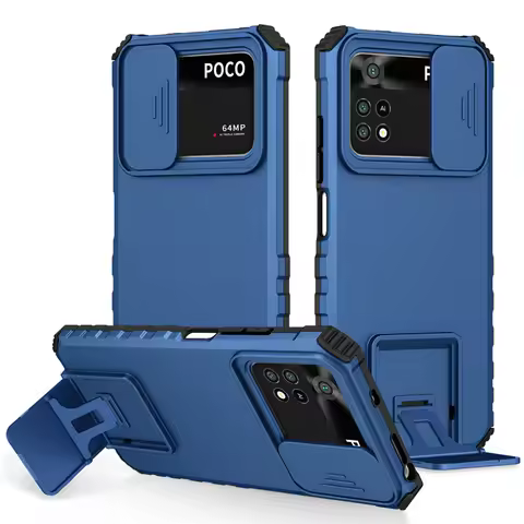 For Xiaomi Poco X4 Pro Case Shockproof Armor Slide Lens Back Cover For Poco Poko Pocco Little X4Pro 