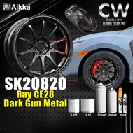 [ Sport Rim RAY CE28 Dark Gun Metal ] 2K Paint SK20820 CW Aikka Spray 370ml 🛵 DIY Cat Kereta Motor