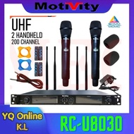 MOTIVITY RC-U8030  Wireless Microphone UHF 2 Handheld 60meter 200Channel