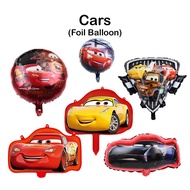 Cars Lightning McQueen Cartoon Disney Wheel Helmet Track F1 Movie Balloons Kids Animation Character 