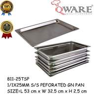 QWARE 1/1 S/S PEFORATED GN PAN (25/40/65/100/150/200MM)