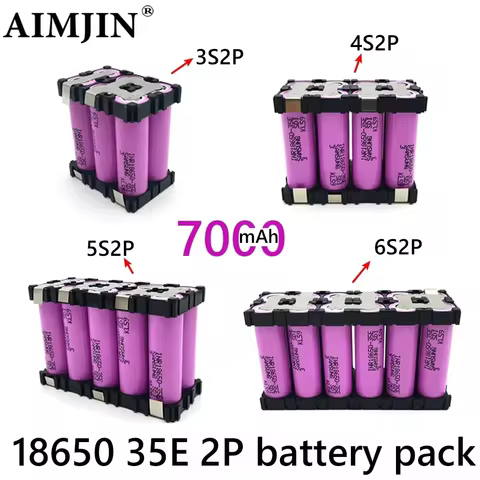 18650-35E battery pack custom 35E battery welding 7000mAh battery pack 3S2P 4S2P 5S2P 6S2P 7.4V ~ 25