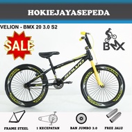 sepeda bmx 20  velion - salvo ban 20 x 3.0 untuk anak 9 tahun-remaja - hitam kuning jalu