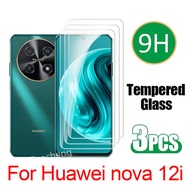 3 PcsTempered Glass Film For Huawei nova 12i Huaweinova12i 4G 2024 Phone Screen Protector Full Cover Clear Screen Film Protector Glass