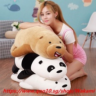 50 90cm Cartoon We Bare bears Lying Bear Stuffed Grizzly Gray White Bear Panda Plush Toys for Childr