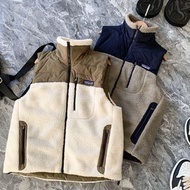 外國預訂 2色選 Patagonia 毛絨 拼色刺繡logo 口袋背心外套