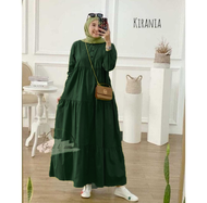 Kirania Midi Dress M L XL XXL (JUMBO) Gamis Rayon Adem Murah Gamis Baju Muslim Wanita kekinian Viscose Premium Halus