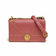 DIOR Diorama盾牌包小號胭脂紅牛皮金扣2019肩背包