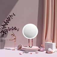 【免運特惠】化妝鏡禮盒台式led燈桌面鏡子女友禮物/斐色耐
