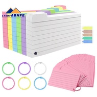 300 Pack Index Cards, 3inch X 5inch Ruled Index Cards with Ring, Colored Lined Flash Cards, Both Sid