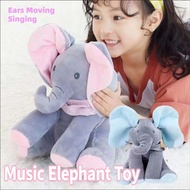 Kids Music Elephant Toy Cute Electric Elephant Plushie Doll Children Accompany Stuffed Pillow Mainan