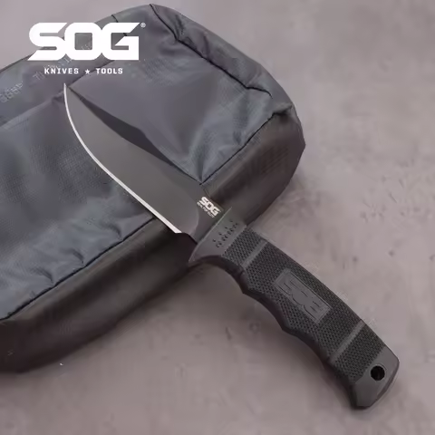 SOG Seal Pup Elite Knife Compact Fixed Blade for Outdoor Survival & Self-Defense - Portable Hunting/