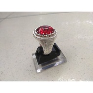 Cincin  Batu  Merah   delima  Asli