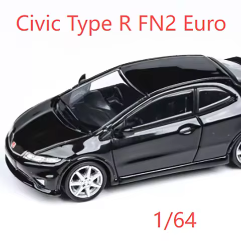 PARA64 1/64 Scale Civic Type R FN2 Euro Alloy Simulation Car Model Classic Adult Collection Static D