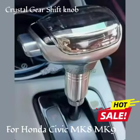 Crystal Shift Knob auto Gear Shifter with button for Honda Civic Mk8 Gen8 MK9 Gen 9th 2006 2008 2010