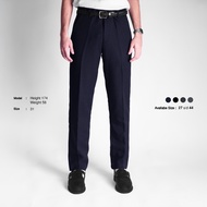 BYWAY – Semiwool Navy Slim Fit Office Pants