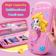 3D Unicorn Pencil Case for Girls Pencil Case for Kids Multi-functional Cartoon Student Stationery