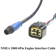 NMEA 2000 N2k 6Pin Engine Interface Cable M12 5Pin to 6Pin Engine 06653-ZZ3-760HE for Lowrance Simra