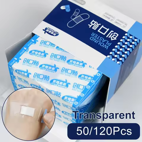 50/120Pcs Waterproof Band-Aid Wound Dressing Medical Transparent Hemostatic Tape for Swimming Bath W