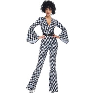 Women's Vintage 70s Disco Jumpsuit - Perfect for Festive Night Outfits