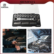[SONONIA] 36 Pieces Metric Socket Ratchet Wrench Set 14mm & 19mm Wrench Multifunctional