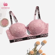 Softrhyme [size 38C-44C] Sponge and Thin Wired Bra Push Up Bra Adjustable Bras Plus Size Bra Lingeri