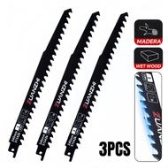 3pcs 9.5-Inch 3-TPI Reciprocating Saw Blades for Wood Cutting and Tree Trimming, Also Used for Cutti