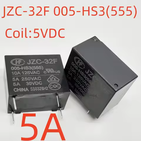 New JZC-32F 005/009/012/024-HS/HS3/HSQ/HSL3/HSLQ3/(555)(101) (32F-1A-5V/9V/12V-3A/5A/10A) Relay 4pin
