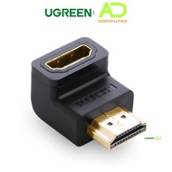 Đầu nối cổng HDMI male sang HDMI female vuông góc 90 độ UGREEN 20109 - Hàng phân phối chính hãng - B