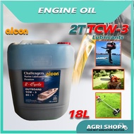 Agrishop Alcon TCW3 Engine Oil 18 Liters Outboard Marine Lubricants 2-Stroke (Made in UAE)