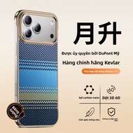 HANNUO | Ốp Lưng Chống Rơi iPhone 17 Pro Max & iPhone 16 Pro Sợi Carbon Kevlar Mỏng Bán Bao