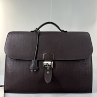 HERMES Sac Adepeche 41 Togo Brown □L 刻字商務包公事包男士皮革