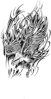 Temporary Tattoos,Eagle TH-GZXQB-016,Eagle Tattoos,Real Tattoo Look,Water-Resistant,Lasts 1-2 Weeks,