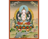 西藏觀音唐卡 - 佛教手繪藝術