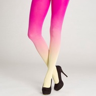 黃紅漸層漸變絲襪褲襪