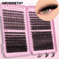 GROINNEYA DIY Lashes Extension Clusters Mixed Tray Large Volume Eyelash Book