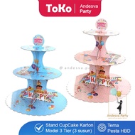 Cake Stand with HBD motif / 3 Tier Birthday Cupcake Stand / HBD cupcake stand / Cupcake stand