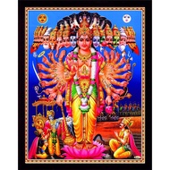 Lord Vishnu Showing His Vradh Roopa In Mahabharat Battel Field In Frount of Arjun and Krishna