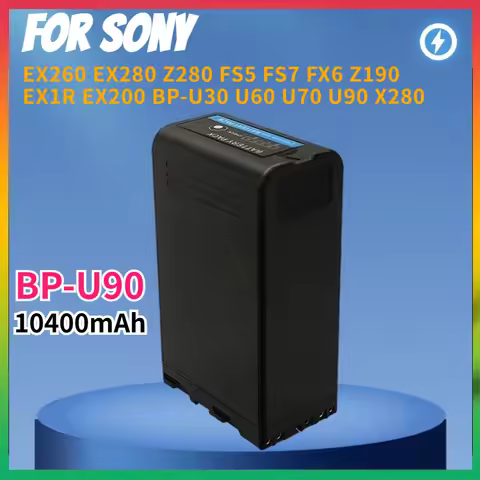 10400mAh BP-U90 Battery PD45W Fast Charging For Sony Camera EX260 EX280 Z280 FS5 FS7 FX6 Z190 EX1R E