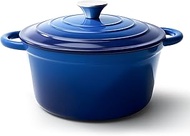 Fijinhome Dutch Oven (Dark Blue, 6 QT)