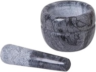CS-YMQ Natural Mortar and Pestle Set,Marble Masher,for Crushing Peppercorns Garlic Tender Herbs Jam Fruit mortar&amp;pestle (Color : As picture, Size : -)