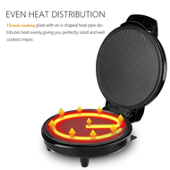 全城熱賣 - 冰淇淋皮春捲機家用早餐蛋捲機 冰淇淋捲筒機 電餅鐺Waffle maker