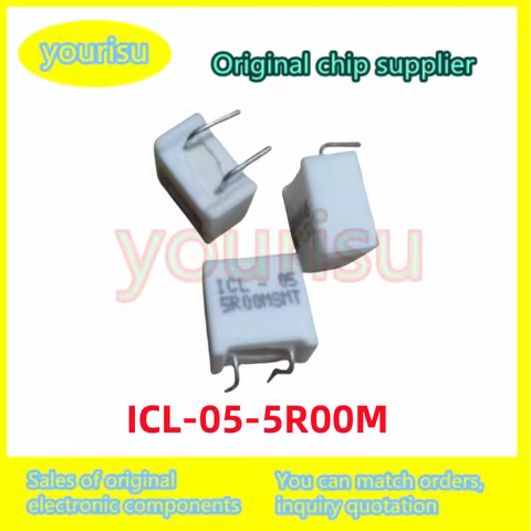 1-10Pcs/Lot Original ICL-05-5R00M Cement Resistor 5W 5R ICL-05 5R00MSMT 5ohm Inductor-free Resistor