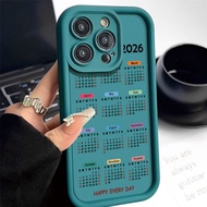 Fashion 26 Year Calendar Case For OPPO 11X 12X 14X 5S 5Pro 6i C35 C30S Note 50 C3 C75 C12 C25 C53 C1