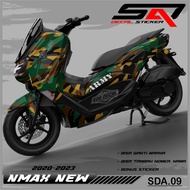 Decal Sticker Custoom Full Body NMAX NEW 2020-2023 Decal Stiker Variasi Motor NMAX NEW ARMY SDA.09