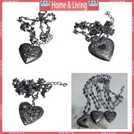 ci Heart Locket Necklace Carvings Pendant Necklace Heart Photo Box Necklace