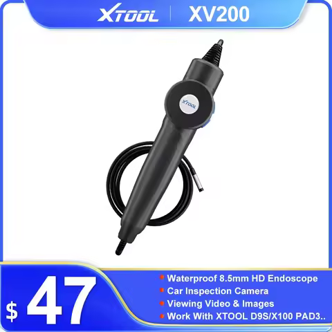XTOOL XV200 Waterproof 8.5mm HD Endoscope Camera Micro 8 LED IP67 Car Endoscope Inspection Borescope