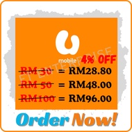 4% Umobile Prepiad Topup / Postpaid Bill Payment / Umobile Reload / Umobile Topup