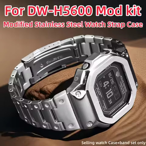 Modified Watch Strap Bezel For G-SHOCK Casio DW-H5600 DWH5600 Solid Stainless Steel Case Watch Band